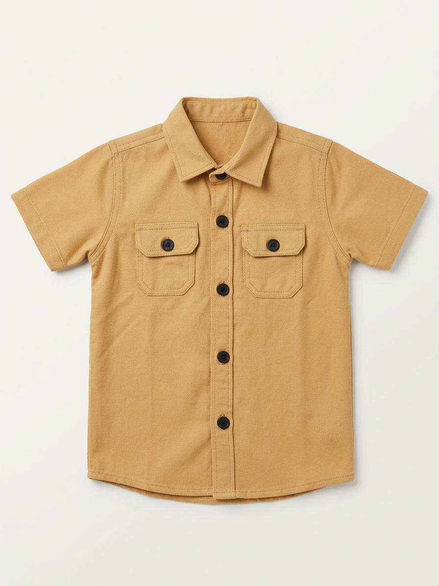 Tan Breeze Button-Up