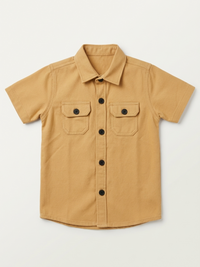 Tan Breeze Button-Up