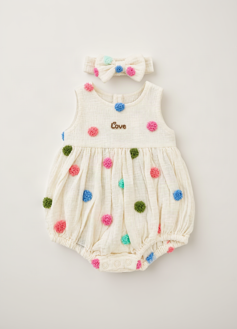 Colorful Dots Baby Romper
