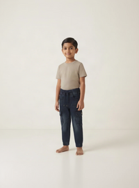 Little Explorer Denim Cargo Pants