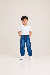Mini Adventurer Denim Cargo pants