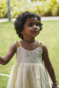 Classic Kerala Kasavu frock
