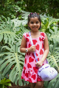 Heart printed Sleeveless frock