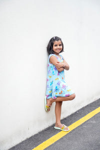 Butterfly printed Sleeveless frock